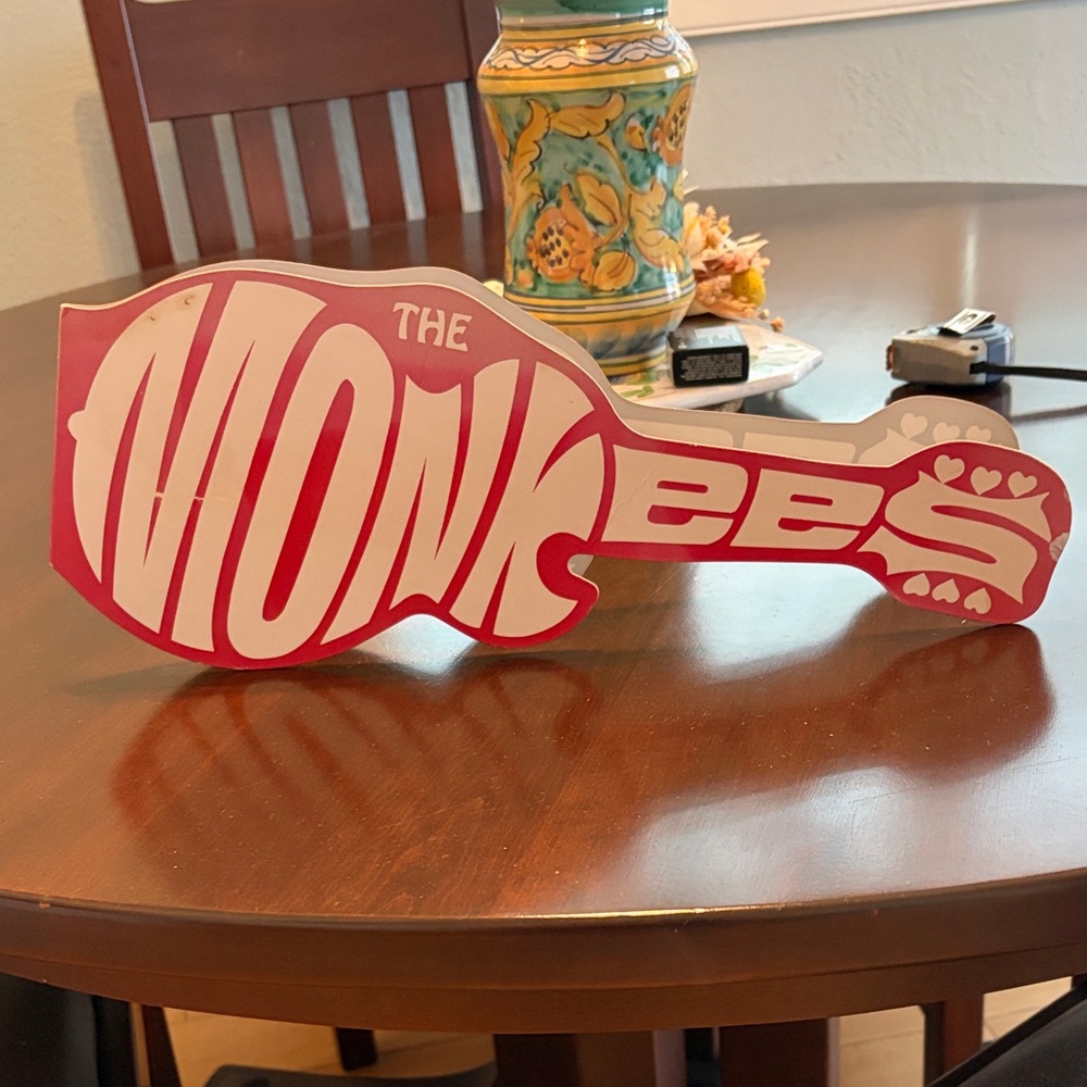 The Monkees Red Promo CD In Oversized Guitar Shaped CD Case